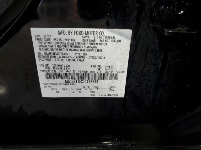 MAJ3P1TEXJC176338 - 2018 FORD ECOSPORT SE Қара фото 14