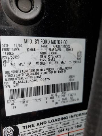 5LMJJ2J50AEJ04475 - 2010 LINCOLN NAVIGATOR BLACK photo 14