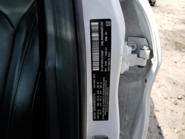 ZARFAEDN1J7593067 - 2018 ALFA ROMEO GIULIA Q4 白色 照片 13