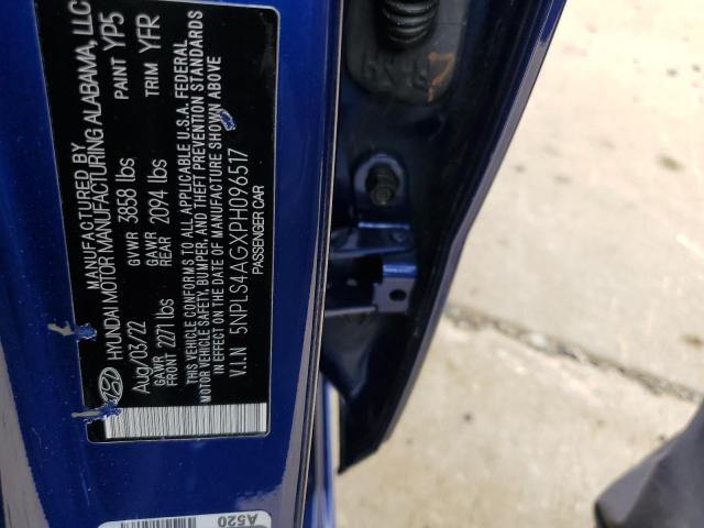 5NPLS4AGXPH096517 - 2023 HYUNDAI ELANTRA SEL BLUE photo 12