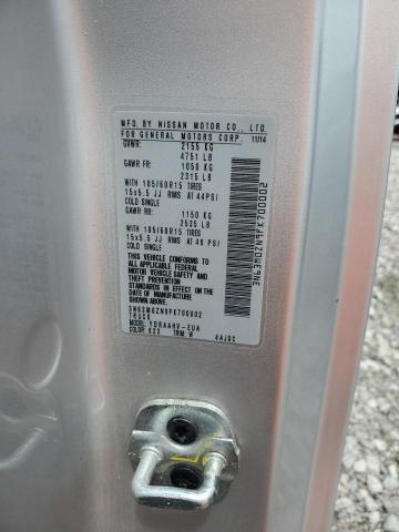 3N63M0ZN9FK700002 - 2015 CHEVROLET CITY EXPRE LT 银色 照片 13