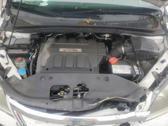 5FNRL3H76AB007474 - 2010 HONDA ODYSSEY EXL WHITE photo 12