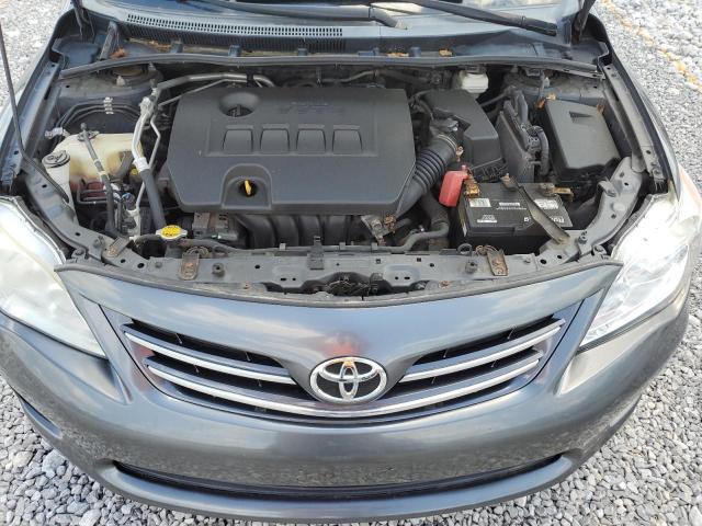 2T1BU4EE2DC115025 - 2013 TOYOTA CORROLLA BASE GRAY photo 11