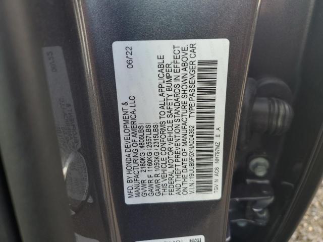 19UUB5F5XNA004362 - 2022 ACURA TLX TECH A GRAY photo 12