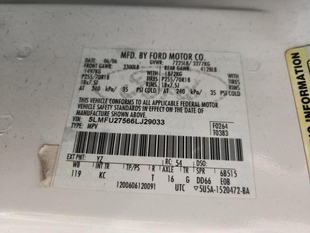 5LMFU27566LJ29033 - 2006 LINCOLN NAVIGATOR WHITE photo 13