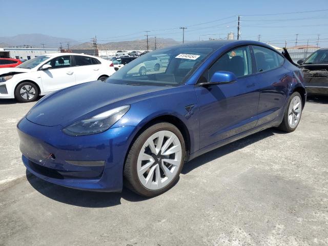 5YJ3E1EB1NF208900 - 2022 TESLA MODEL 3 BLUE photo 1