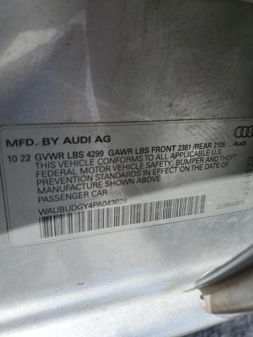 WAUBUDGY4PA043628 - 2023 AUDI A3 PREMIUM PLUS SILVER photo 13