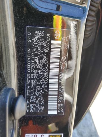 JTDKN3DU7B0267874 - 2011 TOYOTA PRIUS BLACK photo 13