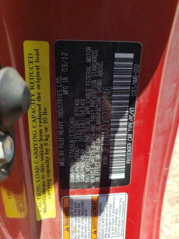 JF1ZNAA1XD2701246 - 2013 TOYOTA SCION FR-S 红色 照片 12