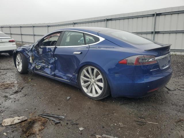 5YJSA1E44GF142418 - 2016 TESLA MODEL S BLUE photo 2