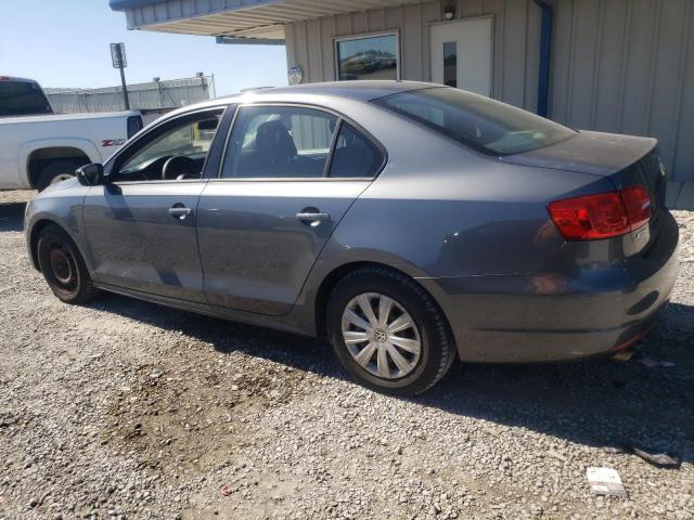 3VW2K7AJ8CM408716 - 2012 VOLKSWAGEN JETTA BASE GRAY photo 2