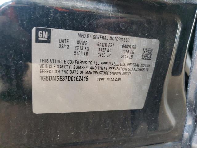 1G6DM5E37D0162416 - 2013 CADILLAC CTS PERFORMANCE COLLECTION Чорний фото 12