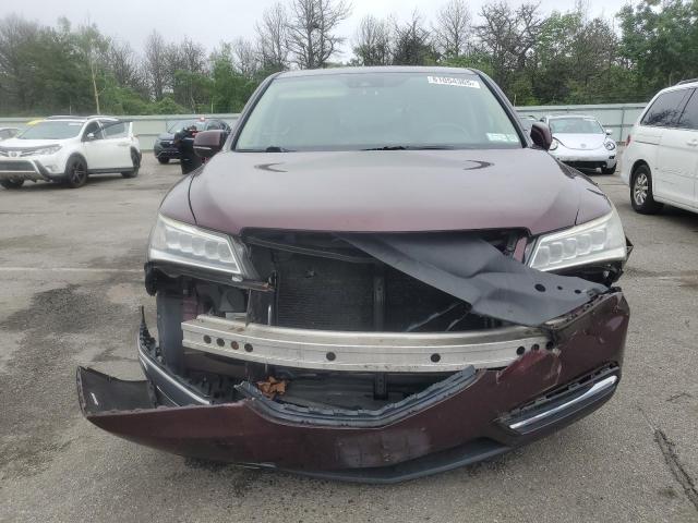 5FRYD4H45GB062767 - 2016 ACURA MDX TECHNOLOGY MAROON photo 5