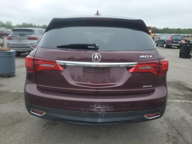 5FRYD4H45GB062767 - 2016 ACURA MDX TECHNOLOGY MAROON photo 6