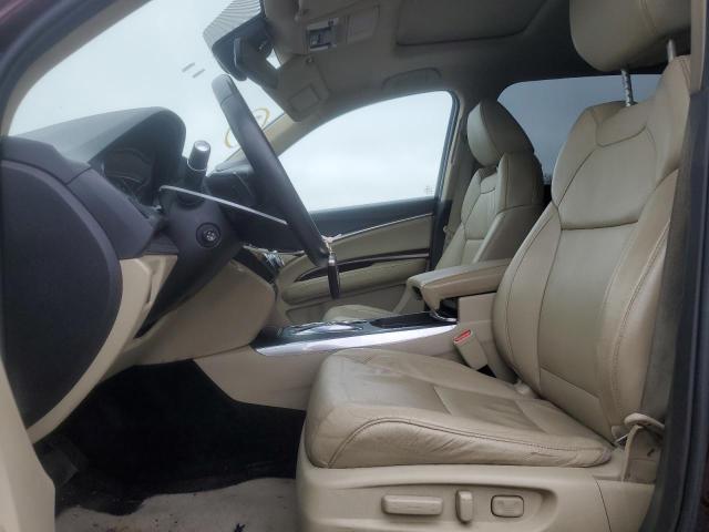 5FRYD4H45GB062767 - 2016 ACURA MDX TECHNOLOGY MAROON photo 7