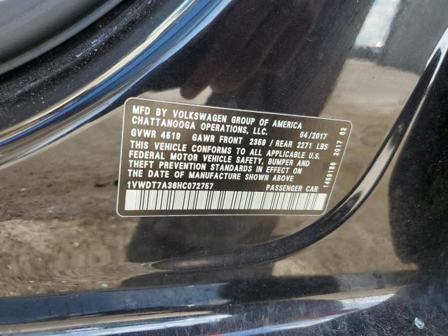 1VWDT7A36HC072757 - 2017 VOLKSWAGEN PASSAT R-LINE Qara foto 12