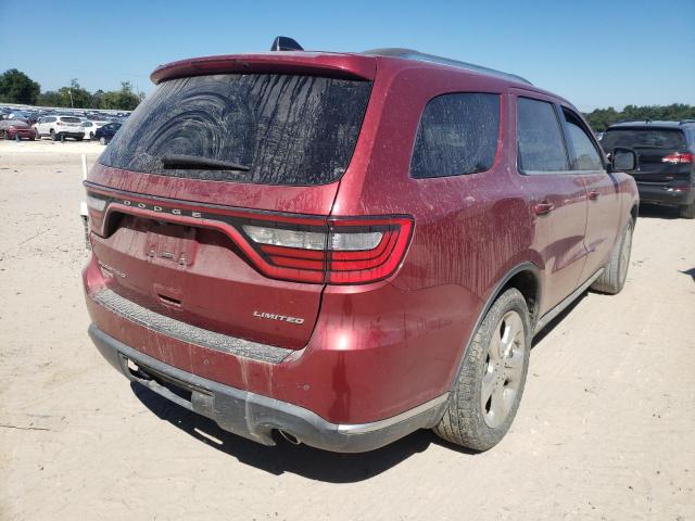 1C4RDHDG5EC455045 - 2014 DODGE DURANGO LIMITED RED photo 4