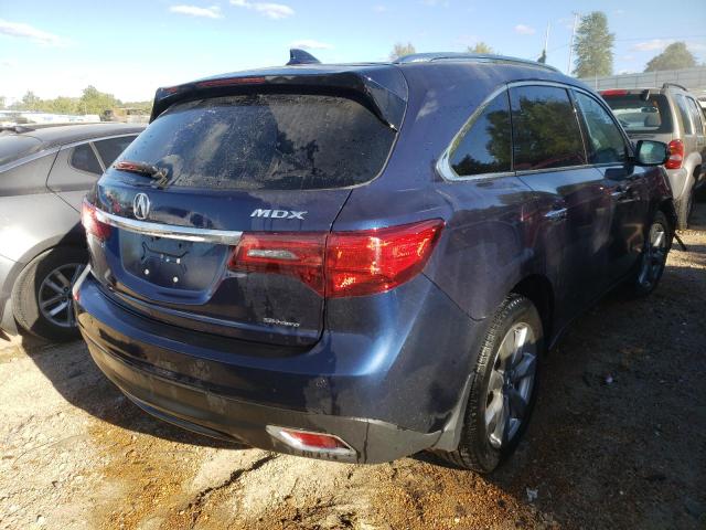 5FRYD4H88EB042061 - 2014 ACURA MDX ADVANCE BLUE photo 4