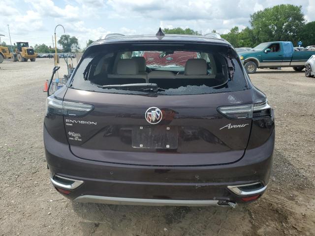 LRBFZSR40ND015694 - 2022 BUICK ENVISION AVENIR MAROON photo 6