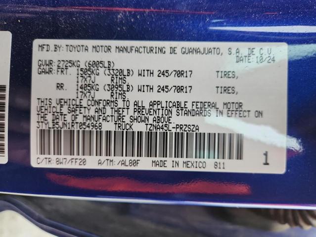 3TYLB5JN1RT054968 - 2024 TOYOTA TACOMA DOUBLE CAB ლურჯი ფოტო 13