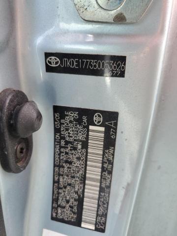 JTKDE177350053626 - 2005 TOYOTA SCION TC BLUE photo 12