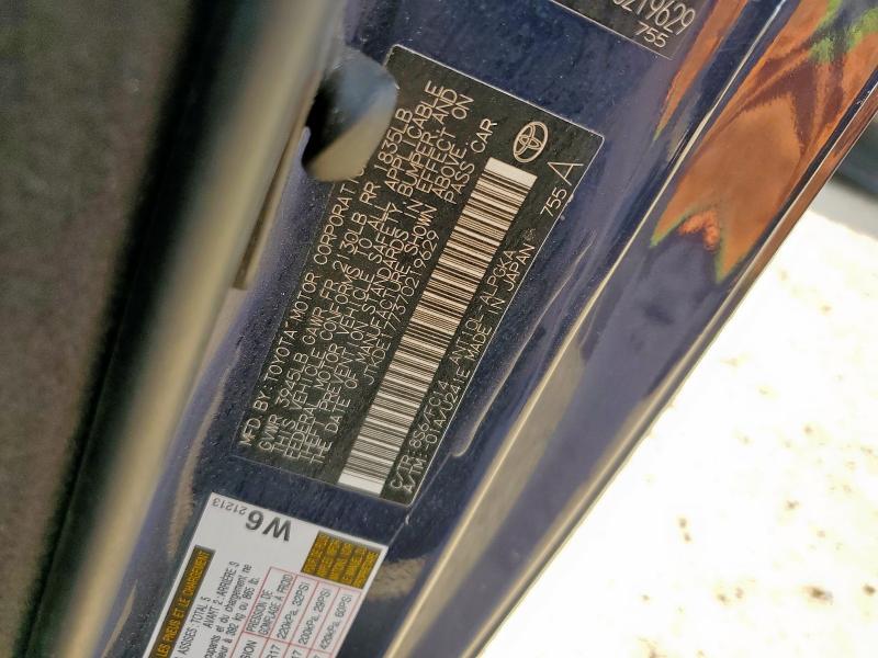 JTKDE177370219629 - 2007 TOYOTA SCION TC ლურჯი ფოტო 12