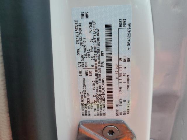 5LMTJ3DH9KUL17081 - 2019 LINCOLN MKC RESERVE Ağ foto 13