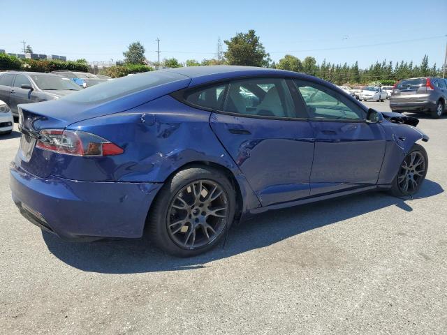 5YJSA1E58MF430625 - 2021 TESLA MODEL S ლურჯი ფოტო 3