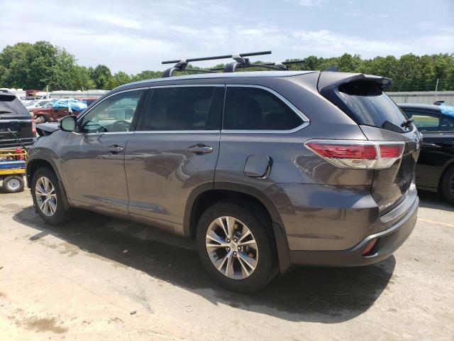 5TDJKRFH2FS203493 - 2015 TOYOTA HIGHLANDER XLE GRAY photo 2