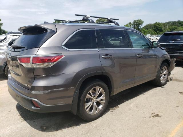 5TDJKRFH2FS203493 - 2015 TOYOTA HIGHLANDER XLE GRAY photo 3