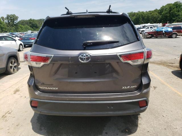 5TDJKRFH2FS203493 - 2015 TOYOTA HIGHLANDER XLE GRAY photo 6