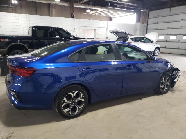 3KPF24AD0KE039937 - 2019 KIA FORTE FE BLUE photo 3