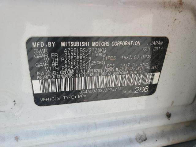 JA4AD3A32JZ023273 - 2018 MITSUBISHI OUTLANDER SE WHITE photo 13