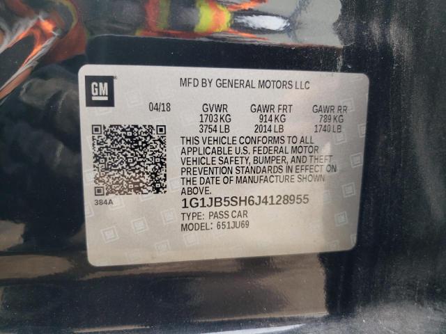 1G1JB5SH6J4128955 - 2018 CHEVROLET SONIC LS BLACK photo 12