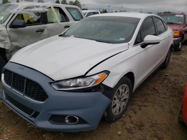 3FA6P0G77ER319109 - 2014 FORD FUSION S WHITE photo 2