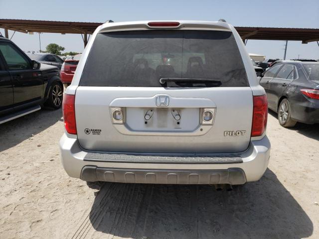 2HKYF18514H546290 - 2004 HONDA PILOT EXL SILVER photo 6