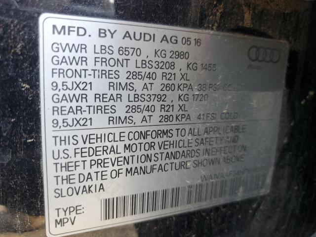 WA1VAAF74HD016584 - 2017 AUDI Q7 PRESTIGE Սև լուսանկար 13