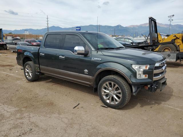 1FTEW1EGXFFB83008 - 2015 FORD F150 SUPERCREW GREEN photo 4