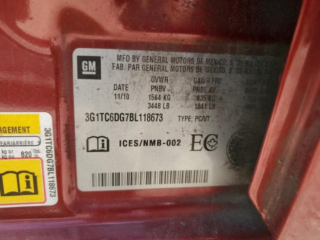 3G1TC6DG7BL118673 - 2011 CHEVROLET AVEO LT MAROON photo 12