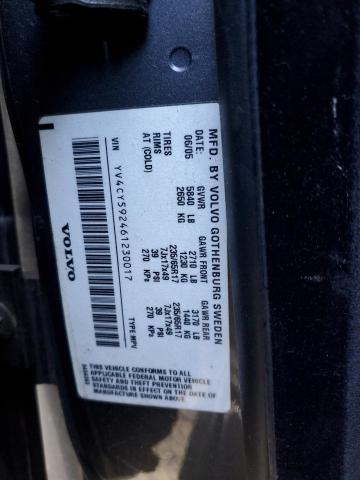 YV4CY592461230017 - 2006 VOLVO XC90 GRAY photo 12