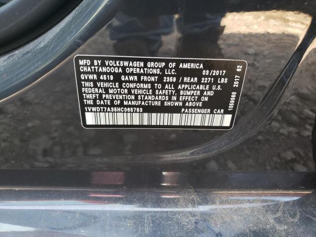 1VWDT7A35HC065783 - 2017 VOLKSWAGEN PASSAT R-LINE Grafit foto 13