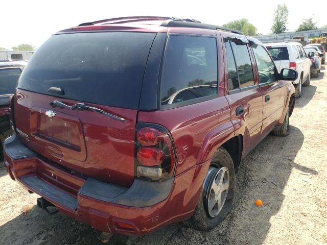 1GNDT13S462300379 - 2006 CHEVROLET TRAILBLAZE LS MAROON photo 4