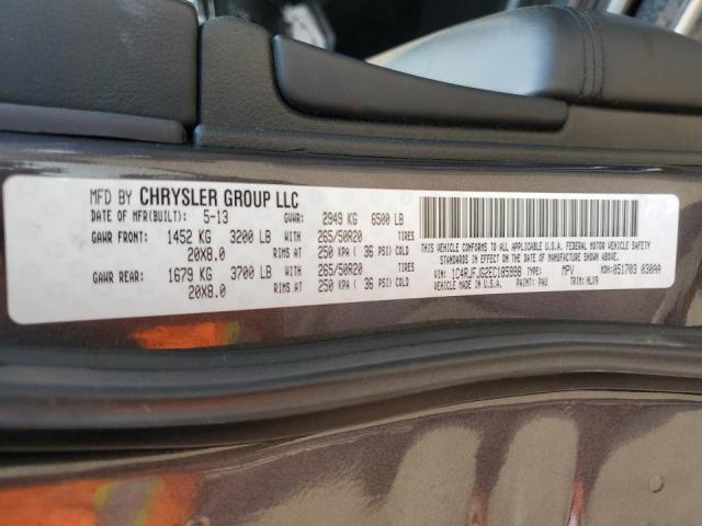 1C4RJFJG2EC185998 - 2014 JEEP GRAND CHER SUMMIT ნაცრისფერი ფოტო 14