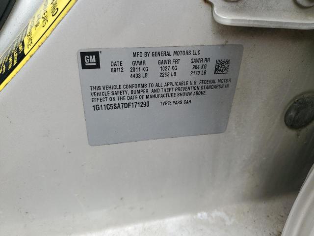 1G11C5SA7DF171290 - 2013 CHEVROLET MALIBU 1LT 金色 照片 12