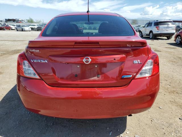 3N1CN7AP8EL854685 - 2014 NISSAN VERSA S RED photo 6