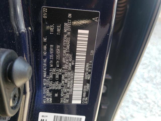 5TDGZRBH9NS183821 - 2022 TOYOTA HIGHLANDER XLE Mavi foto 13