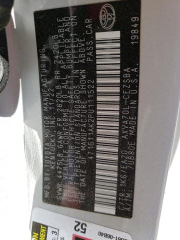 4T1G11AK2PU111522 - 2023 TOYOTA CAMRY SE NIGHT SHADE SILVER photo 12