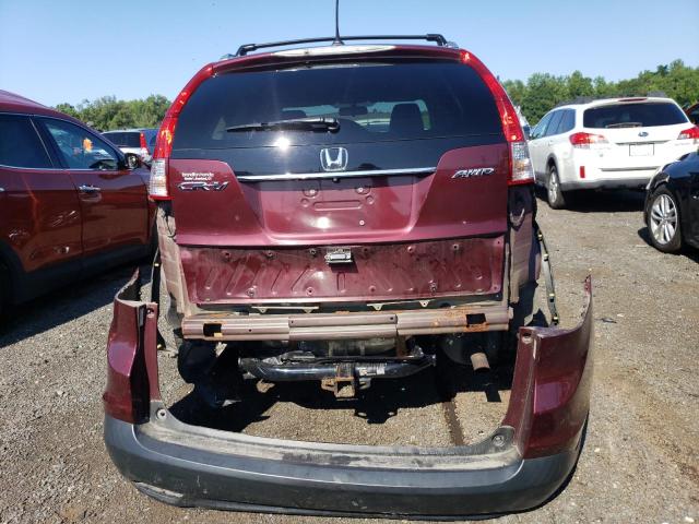 5J6RM4H7XEL114625 - 2014 HONDA CR-V EXL BURGUNDY photo 6