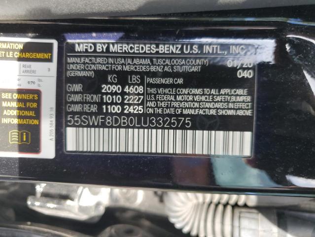 55SWF8DB0LU332575 - 2020 MERCEDES-BENZ C 300 BLACK photo 13