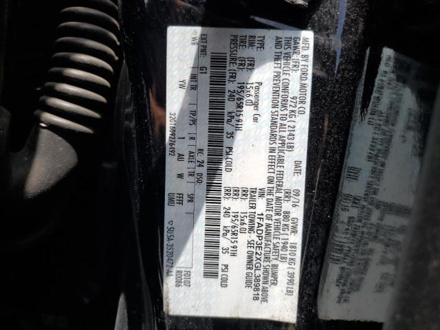 1FADP3E2XGL389818 - 2016 FORD FOCUS S BLACK photo 13